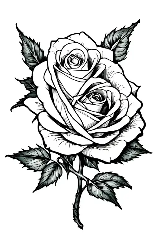 Asso Di Picche Con Rose Intertwined Representing The Client's