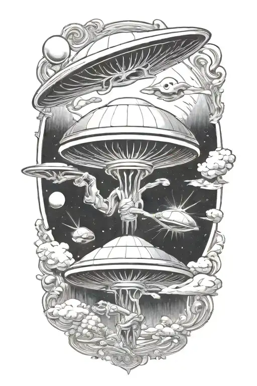 Two Aliens Playing Rock Paper Scissors