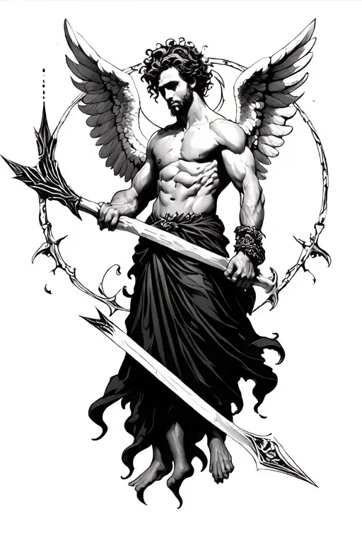 Male Arch Angel Spear Piercing