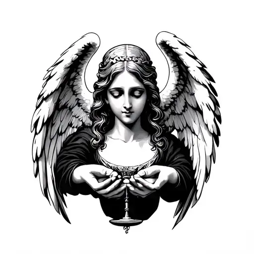 Angel With A Balance In Hands