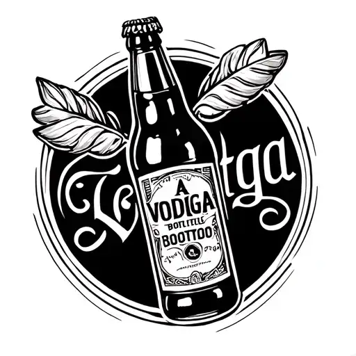 A Vodga Bootell Crossed With A Beer Bottel