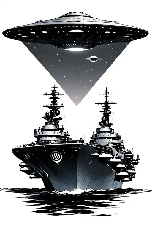 Triangle Shaped Ufo Flying Over Top The Uss Theodore Roosevelt Cvn-71