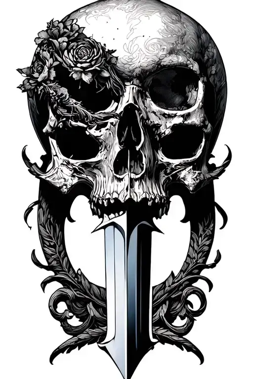 Great Sword Through Skull