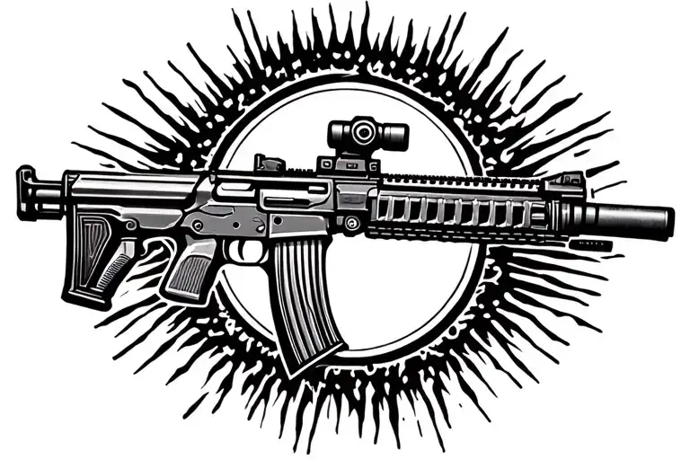An Image Of An Ak-47 Assault Rifle