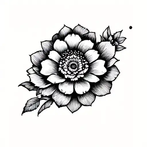 Small Japanese Style Tattoo On Leg