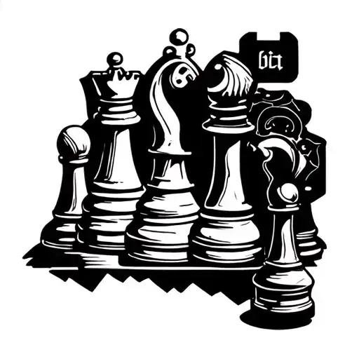 Jiu Jitsu Tattoo With Chess Pieces