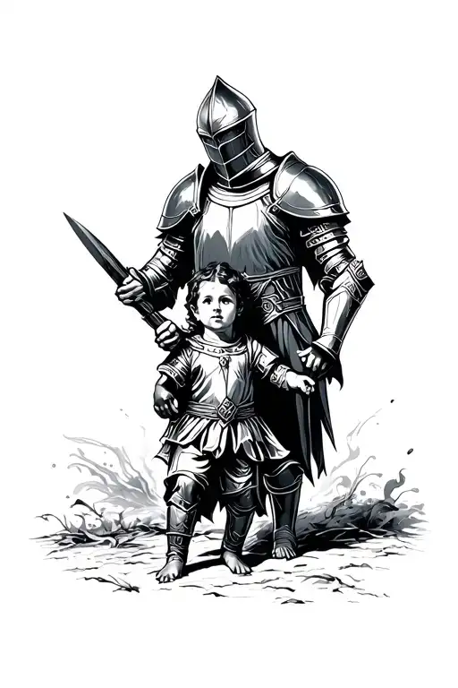 Knight And Child