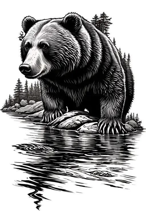 Nature River Bear