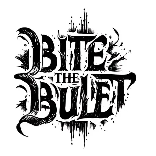 Dark Lettering Saying Bite The Bullet