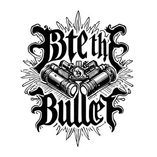 Dark Lettering Saying Bite The Bullet