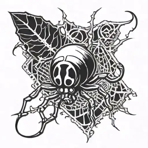 Biological Hazard Symbol With A Black Widow