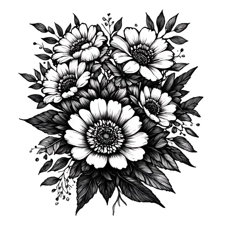 Watercolor Flower Bouquet