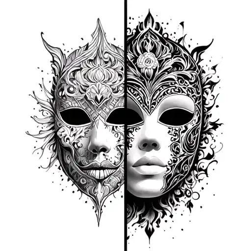 Mask That Separates In Two