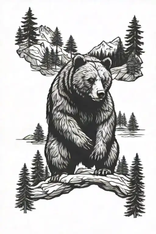 Bear And Forest