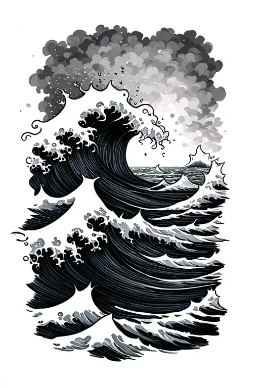 Ocean Waves Crashing