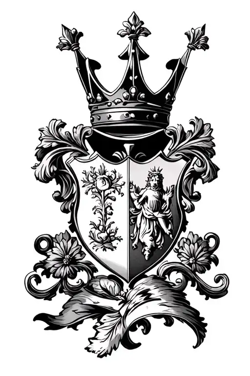 James Family Crest Heraldry Crown