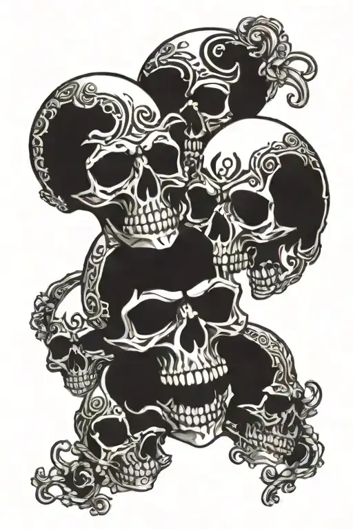 The Name Kj With Skulls Surrounded