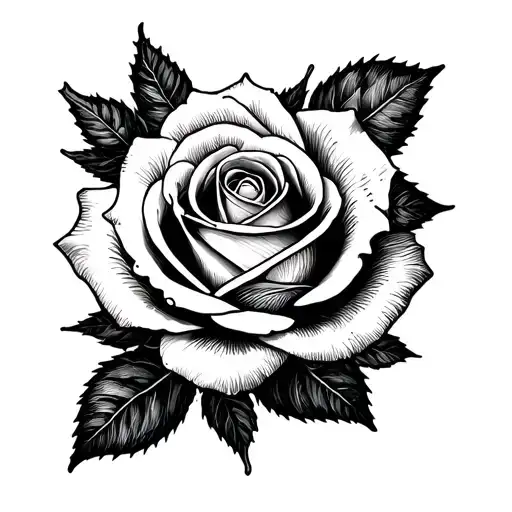 Rose Dotwork