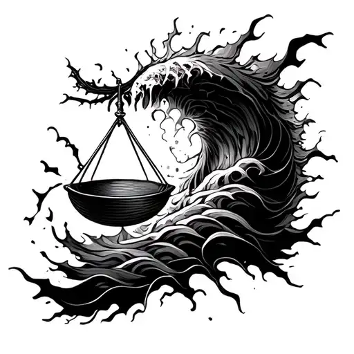 Libra Symbol Wave Breaking