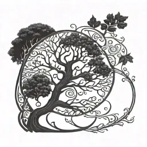 Tree Of Life Intertwined Representing Loyalty And Creating Your Own Family