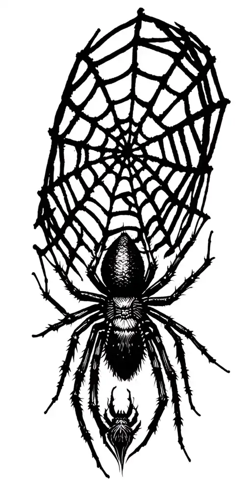 A Spider Tangled In A Spiderweb