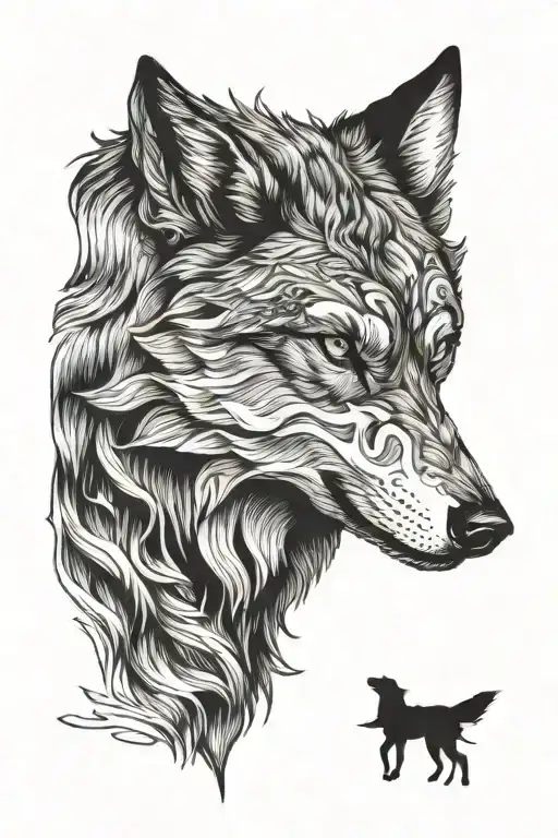 Forearm Wolf Howling