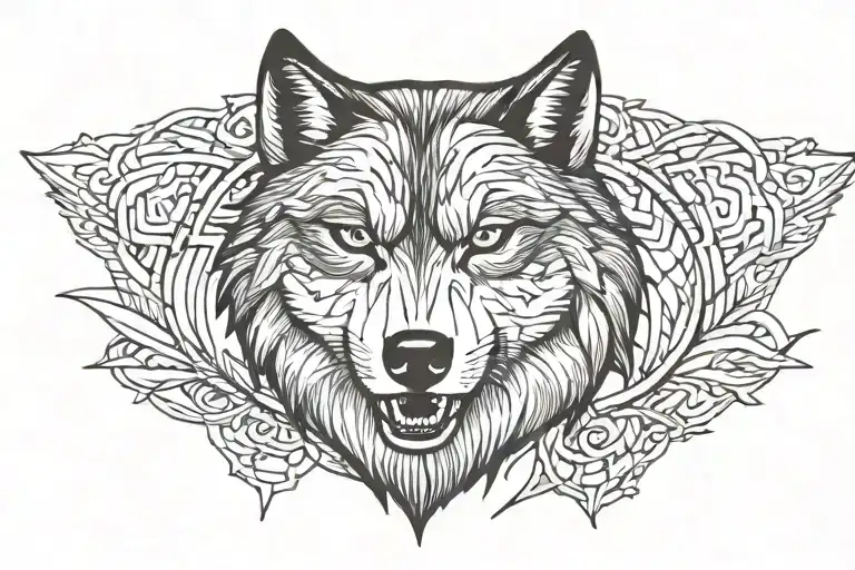 Forearm Band Wolf Face