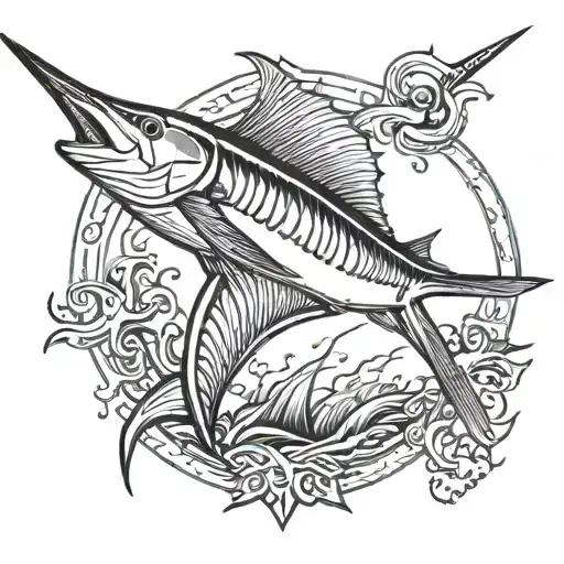 Blue Marlin Jumping