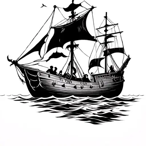 Odysseus Sailing His Ship