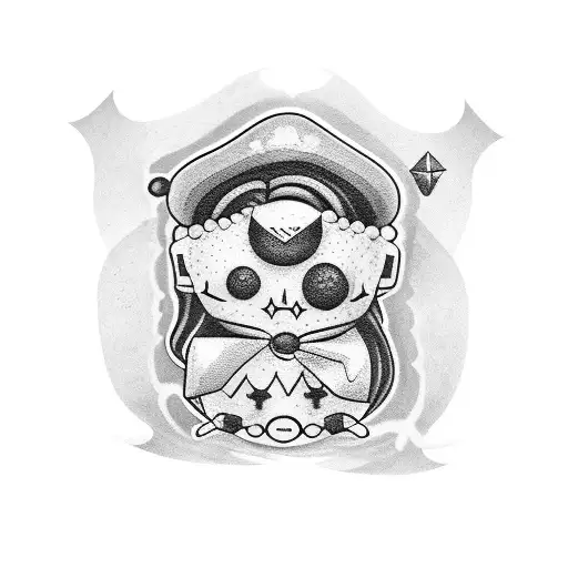 Happy And Crazy Voodoo Doll With Sad Shade