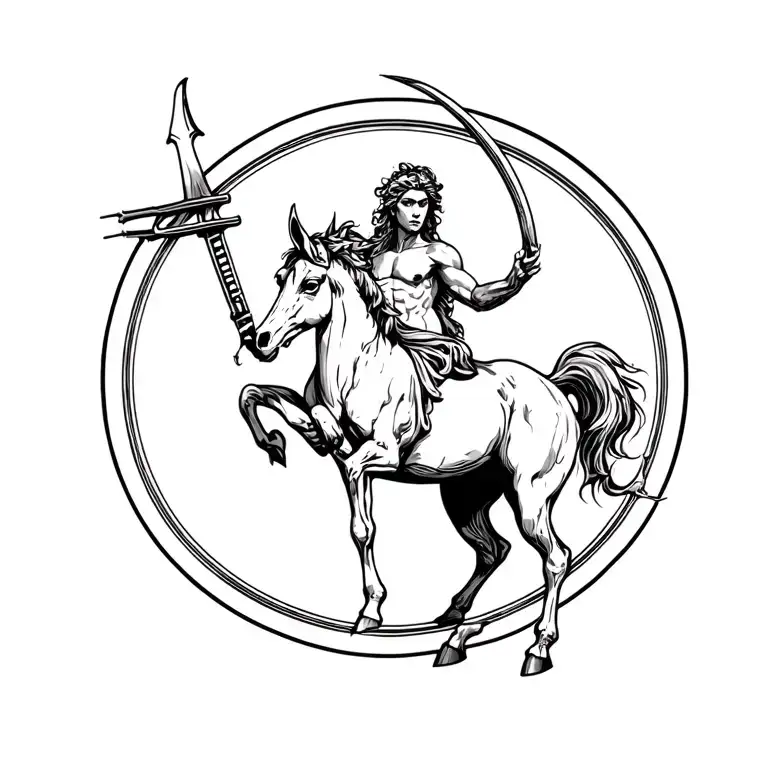 Sagittarius Centaur Posing
