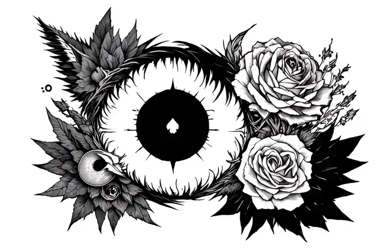 Deathnote Anime Tattoo Featuring Iconic Symbols