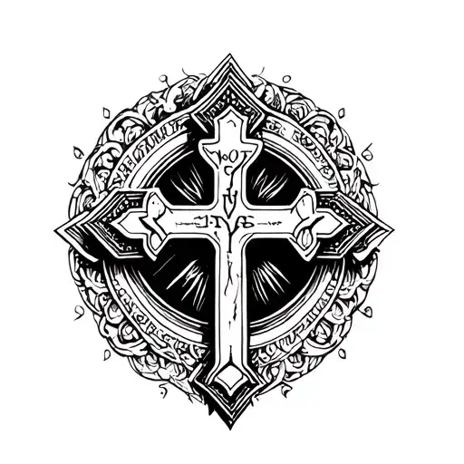 Yhwh With Cross Made