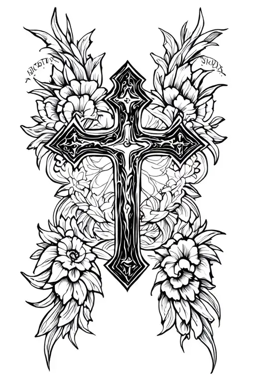 Christian Cross Surrounded