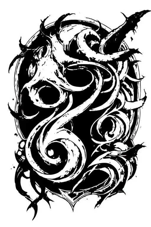 Dark Neogothic Raw Strokes Modern Cyber Sigilism