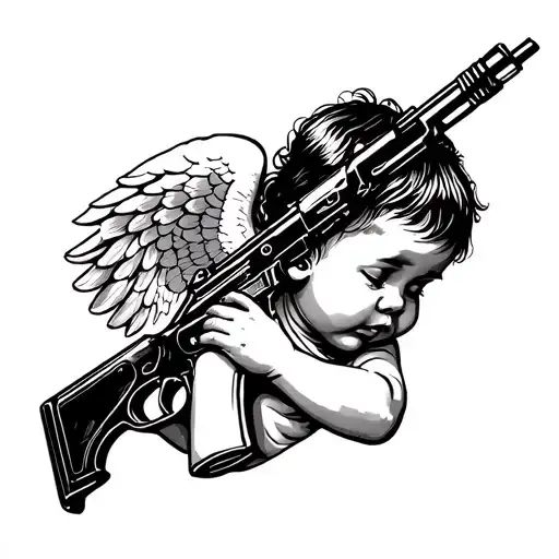 Baby Angel Who Has An Ak47