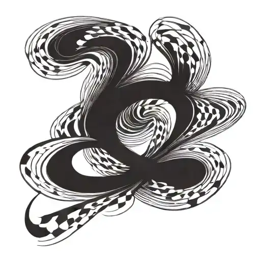 Abstract Design Inspired By The Curves And Speed Of A Racetrack