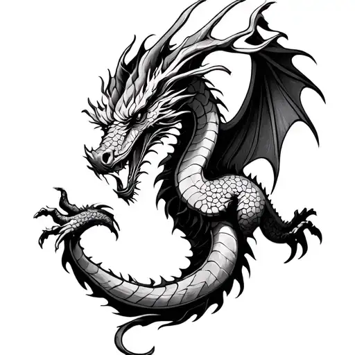 Dragon And Puzzle Piece