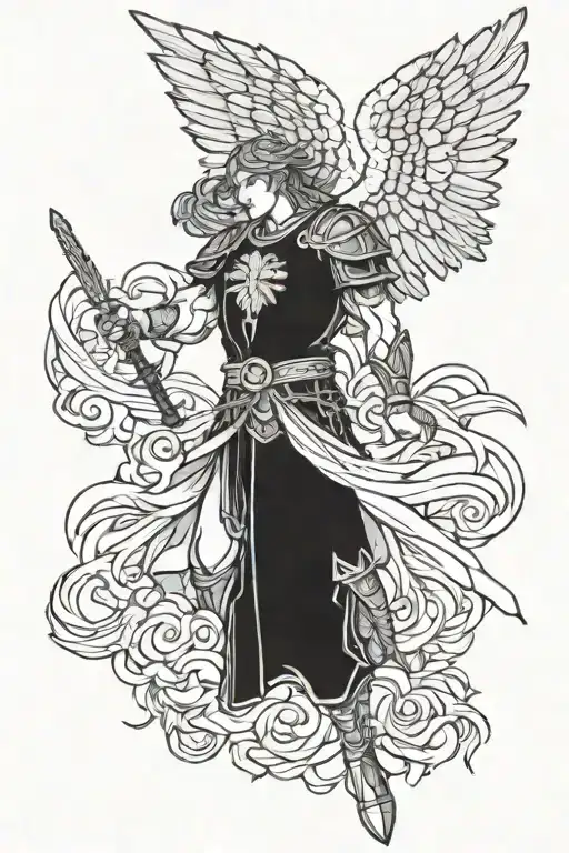 Saint Michael Fighting Stance