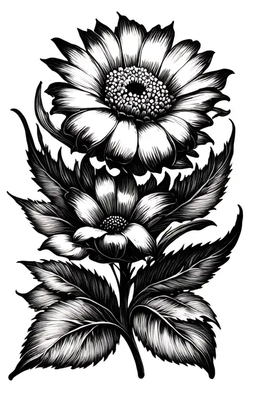 Flower Made Of Shapes