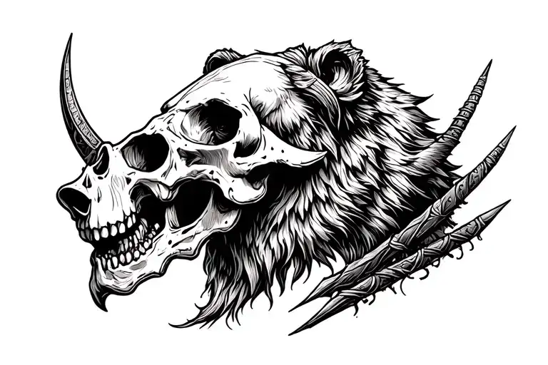 Viking Bear Skull