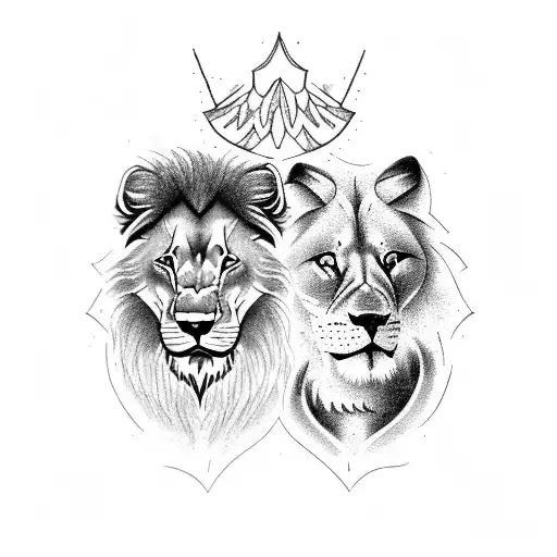 Lion And A Wolf Separate