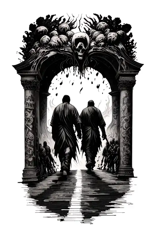 Men Walking Towards Hell You Dreaming When