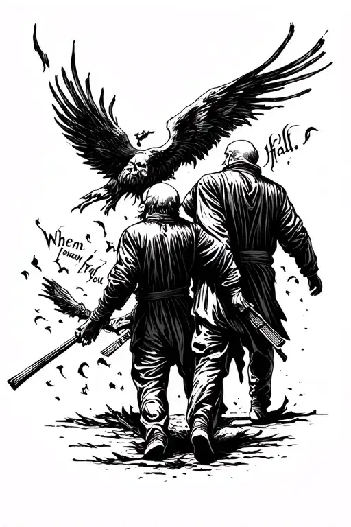 Men Walking Towards Hell You Dreaming When I Fall