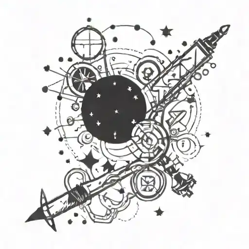 A Constellation Of Love-themed Symbols Intertwined With Pharmacy Tools