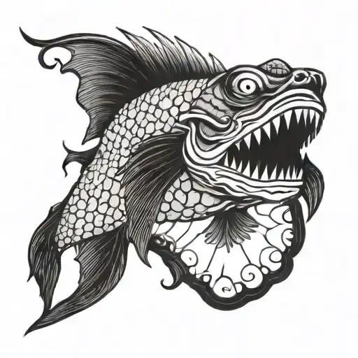 Dagon Fish God Holding