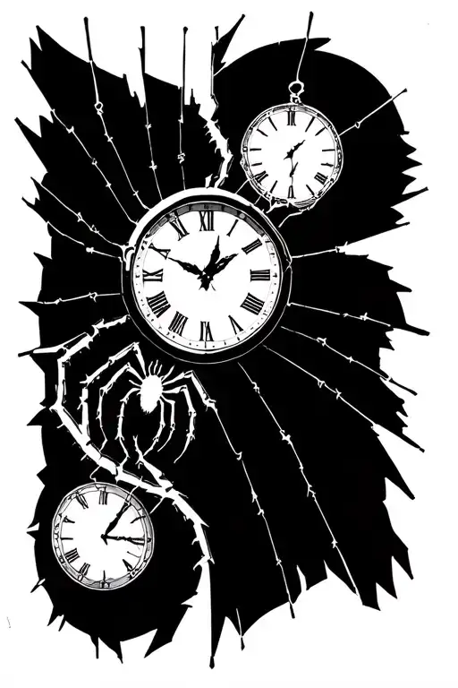 Spider Onbroken Clock