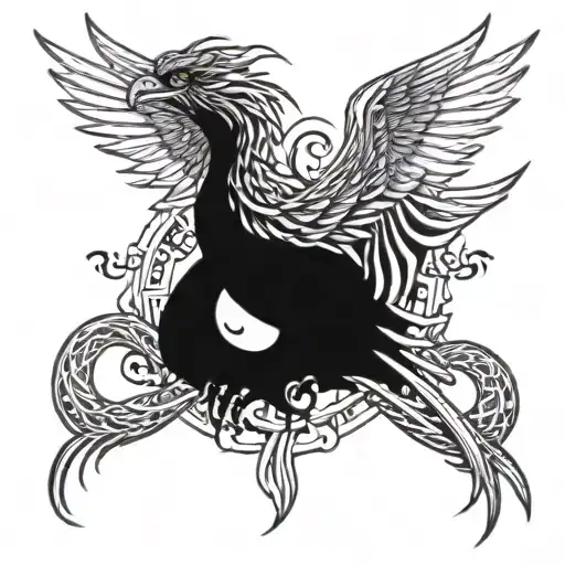 Phoenix Inside Dragon