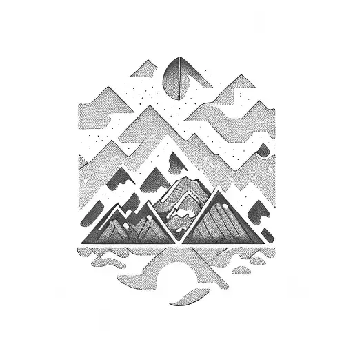 Campfire With Majestic Mountains In The Background