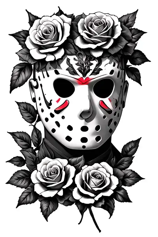 Jason Mask With Roses